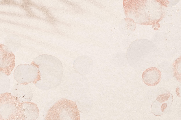 Free photo aesthetic peach background, holiday design in watercolor & glitter