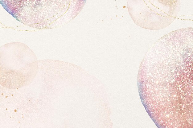 Aesthetic pink background, design in watercolor & glitter