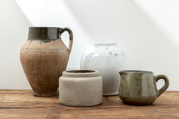 Aesthetic rustic plant pots, Mediterranean home decor