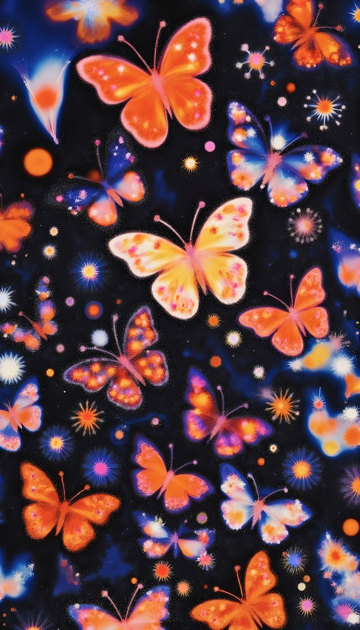 Free Photo aesthetic wallpaper  with flowers