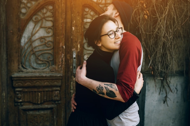 Affectionate Couple Giving a Strong Hug – Free Download | Free Stock Photos