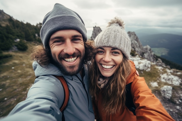 Foto gratuita una coppia affettuosa che mostra amore l'una per l'altra