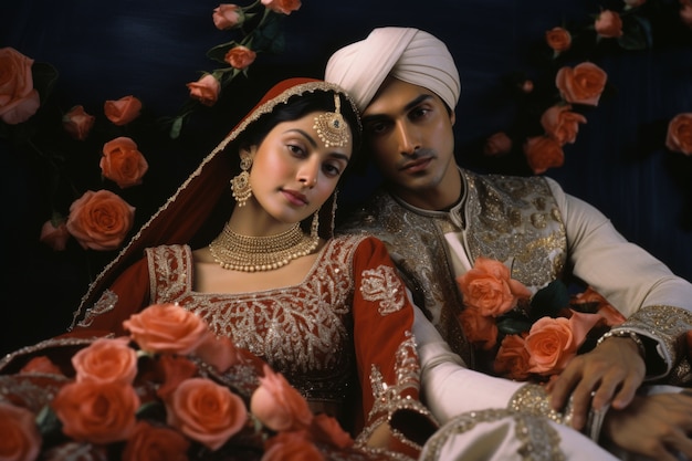 affectionate indian couple celebrating propose day together