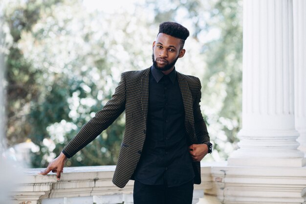 African american business man in suit