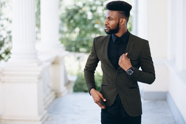 African american business man in suit