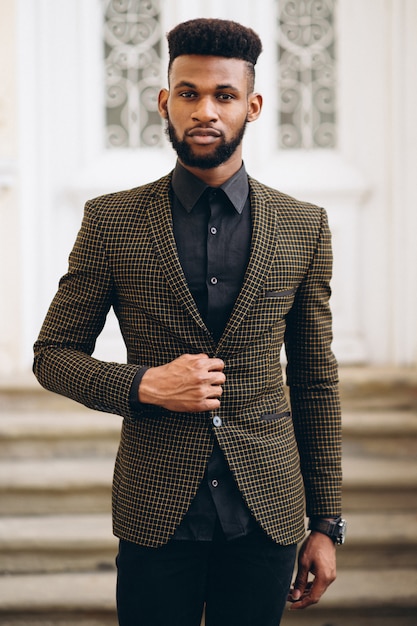 African american business man in suit