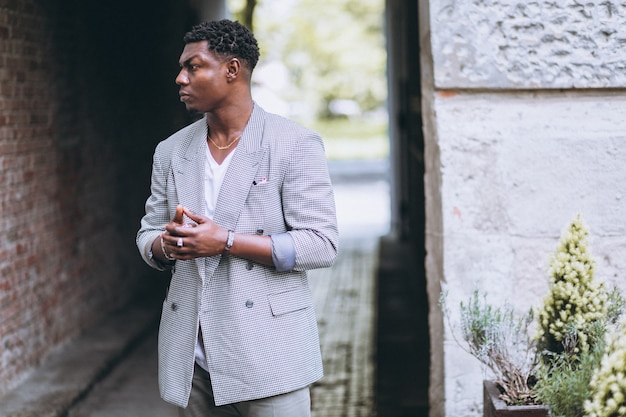 African american business man in suit