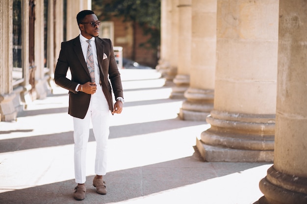 African american business man in suit