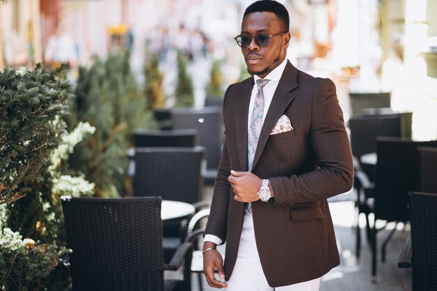 African american business man in suit