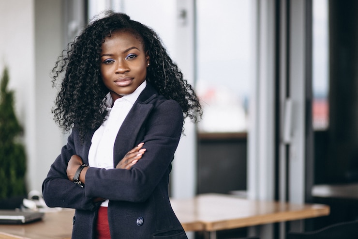 Free Photo african american business woman