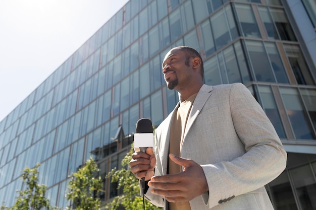 African american male journalist