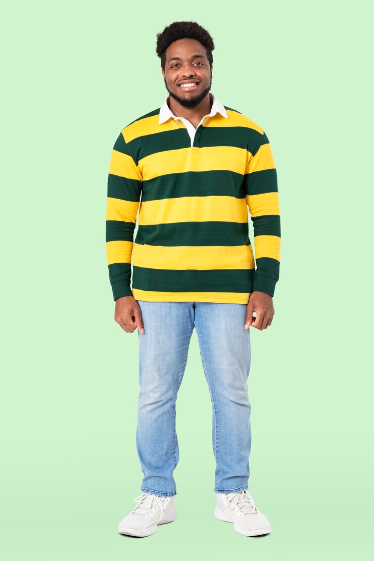 Free Photo african american man smiling cheerful expression full body portrait