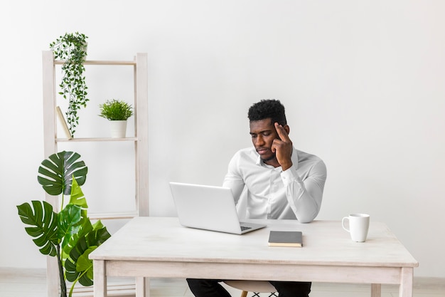 African american man thinking