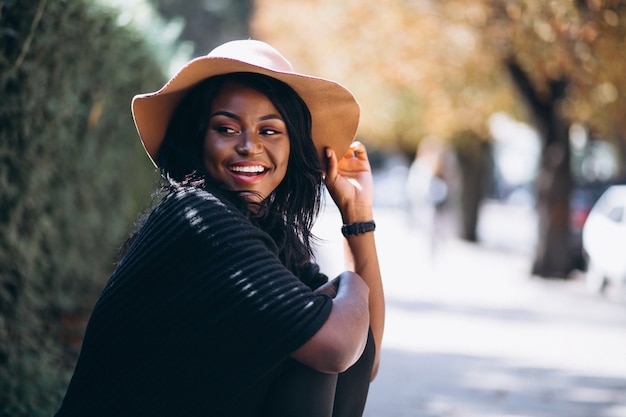 African american woman in hat