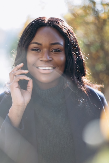 African american woman smiling portrait