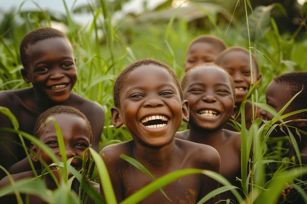 Free photo african children enjoying life