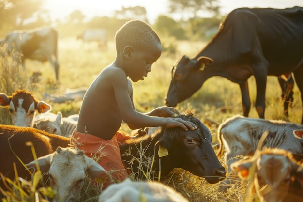 Free photo african children enjoying life