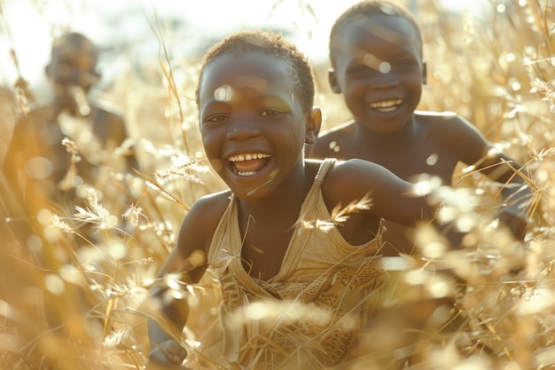 Free photo african children enjoying life