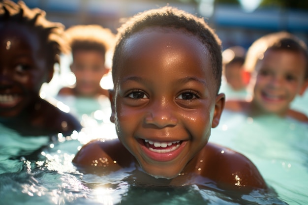 Free photo african kid enjoying life