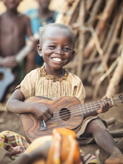 Foto gratuita ragazzi africani che si godono la vita