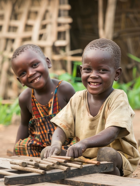 African kids enjoying life