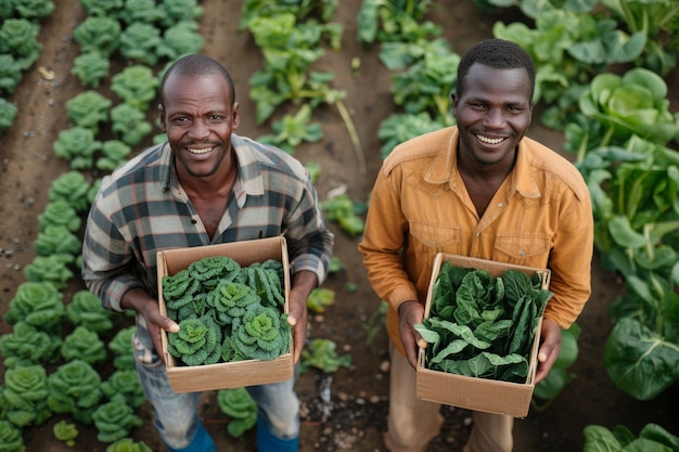 Африканцы собирают овощи