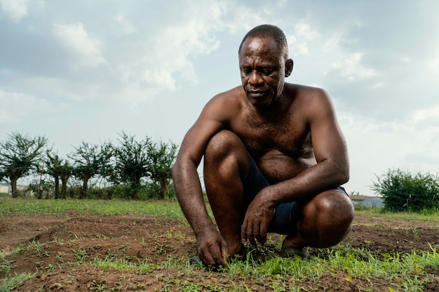 African senior man  portrait