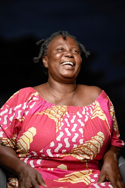 African senior woman portrait