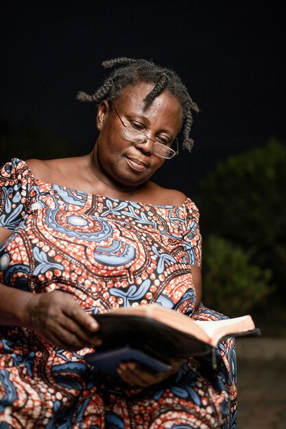african senior woman portrait
