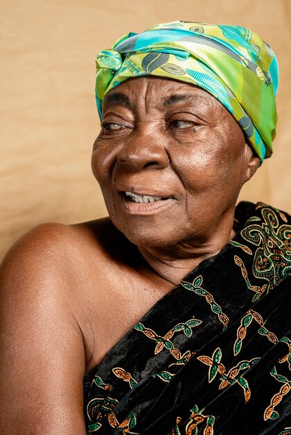 African senior woman
