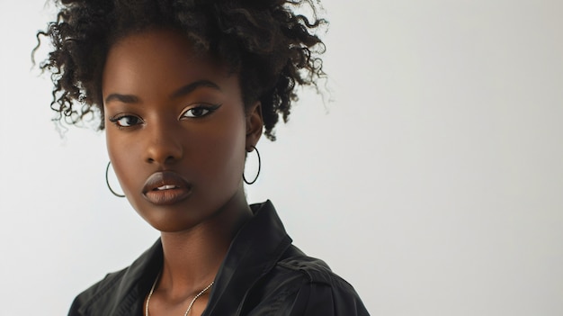 African woman posing in studio