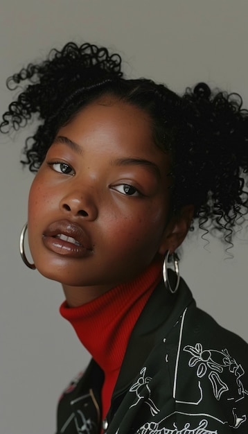 African woman posing in studio