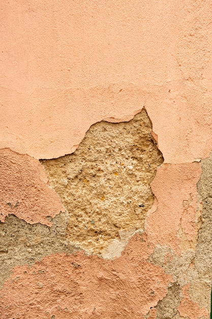 aged concrete with peeling surface