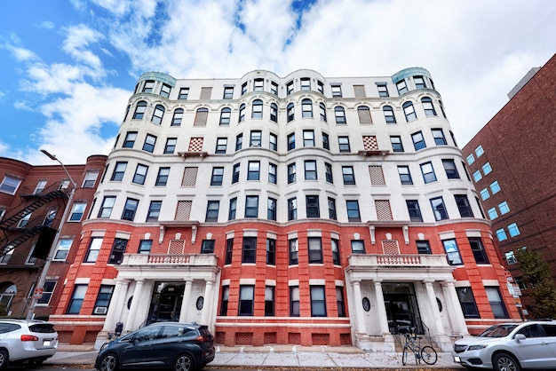 Aged residential building in USA