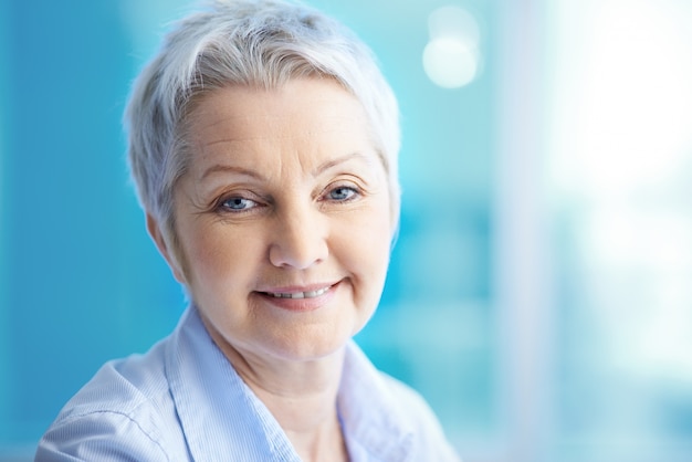 Aged woman close-up