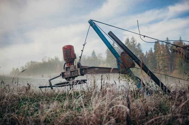 Agricultural harvester in the field