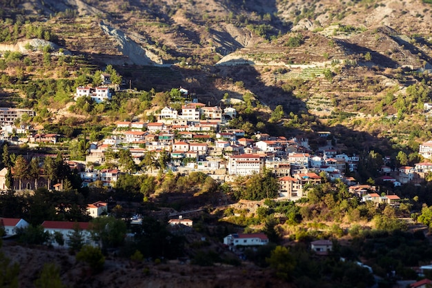 Free photo agros, traditional mountain village. cyprus, limassol district