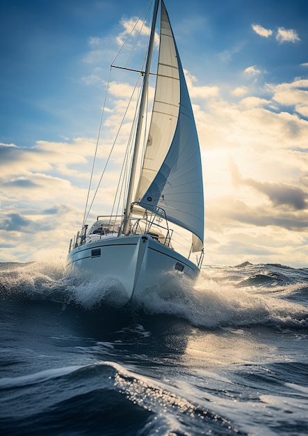 Бесплатное фото Изображение лодки, сгенерированное ai