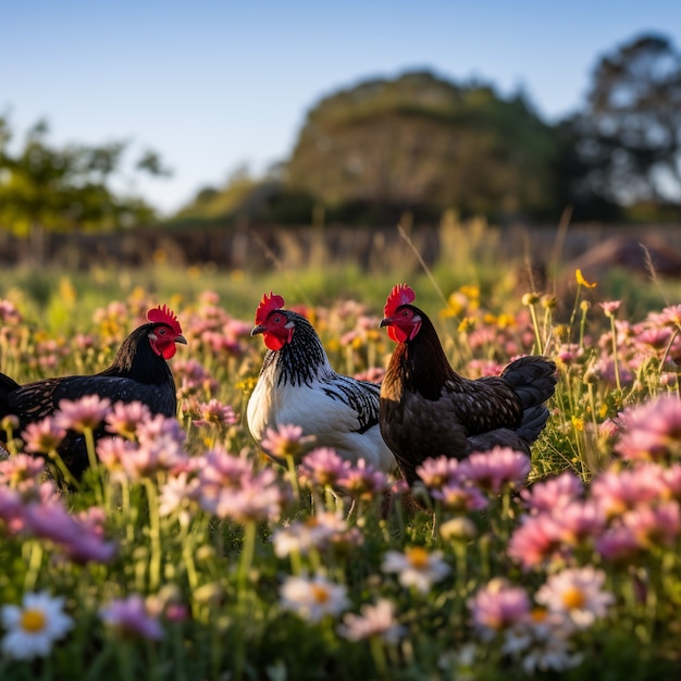 Foto gratuita immagine di pollo generata da ai