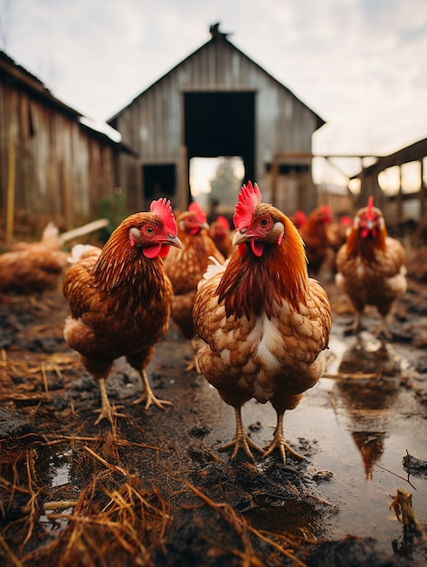 Foto gratuita immagine di pollo generata da ai