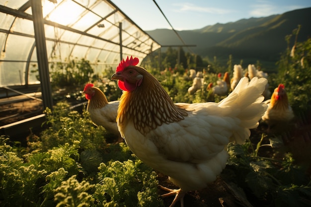 Foto gratuita immagine di pollo generata da ai