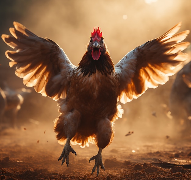 Foto gratuita immagine di pollo generata da ai