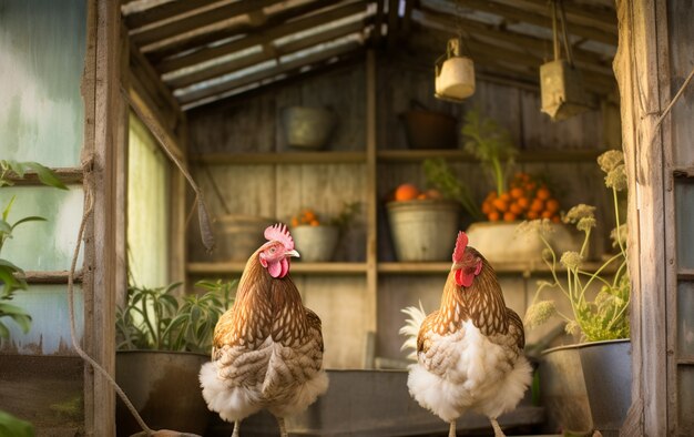 Foto gratuita immagine di pollo generata da ai