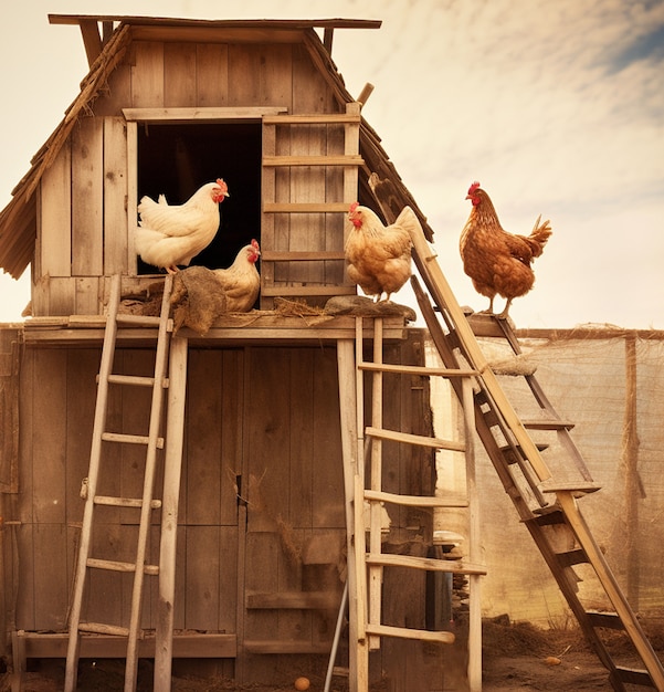 Foto gratuita immagine di pollo generata da ai