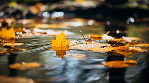 Free photo ai generated fall leaves