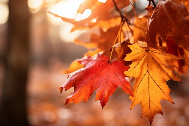 Free photo ai generated fall leaves