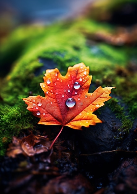 Free photo ai generated fall leaves