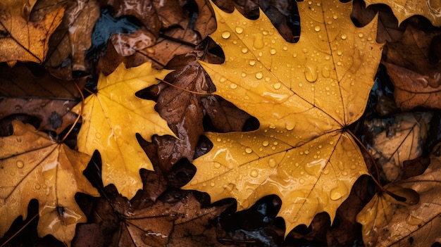 Free photo ai generated fall leaves