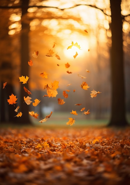 Free photo ai generated fall leaves