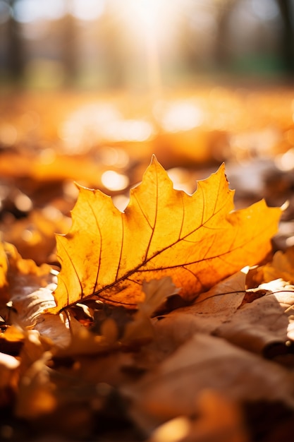 Free photo ai generated fall leaves